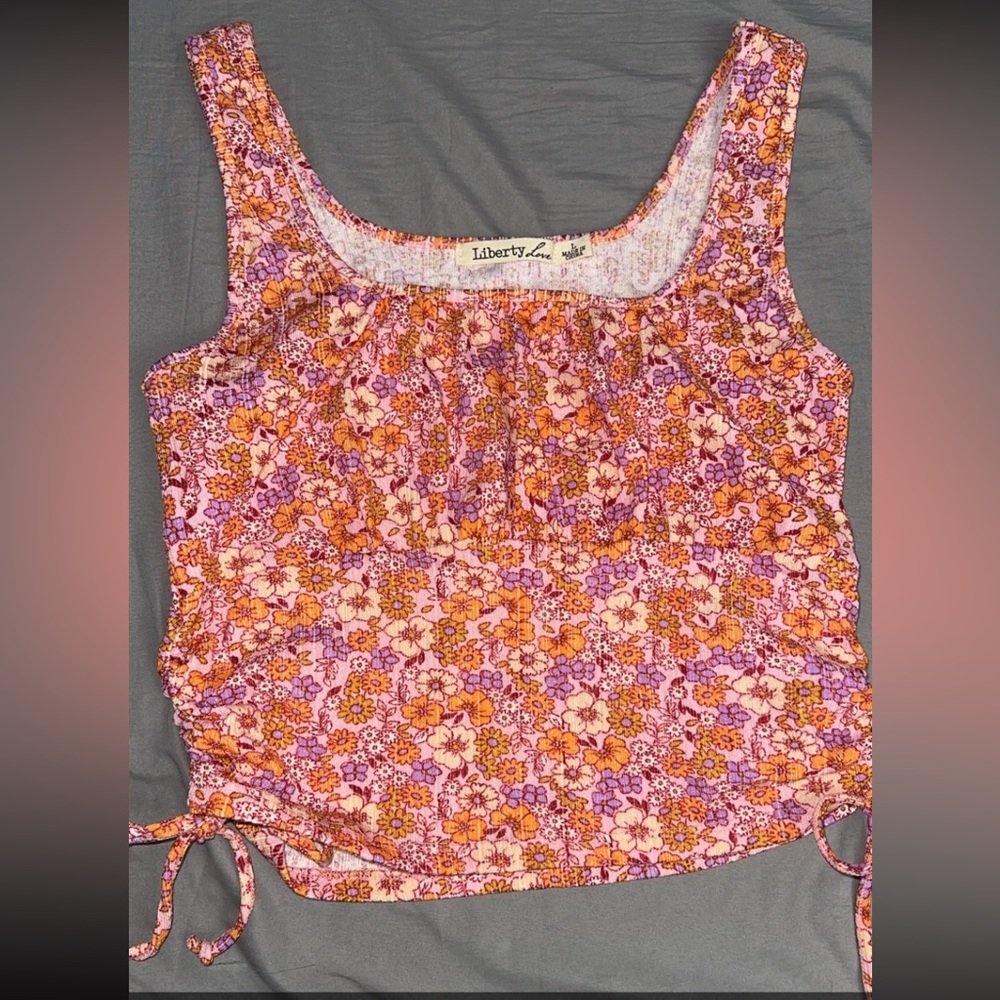 pink floral top